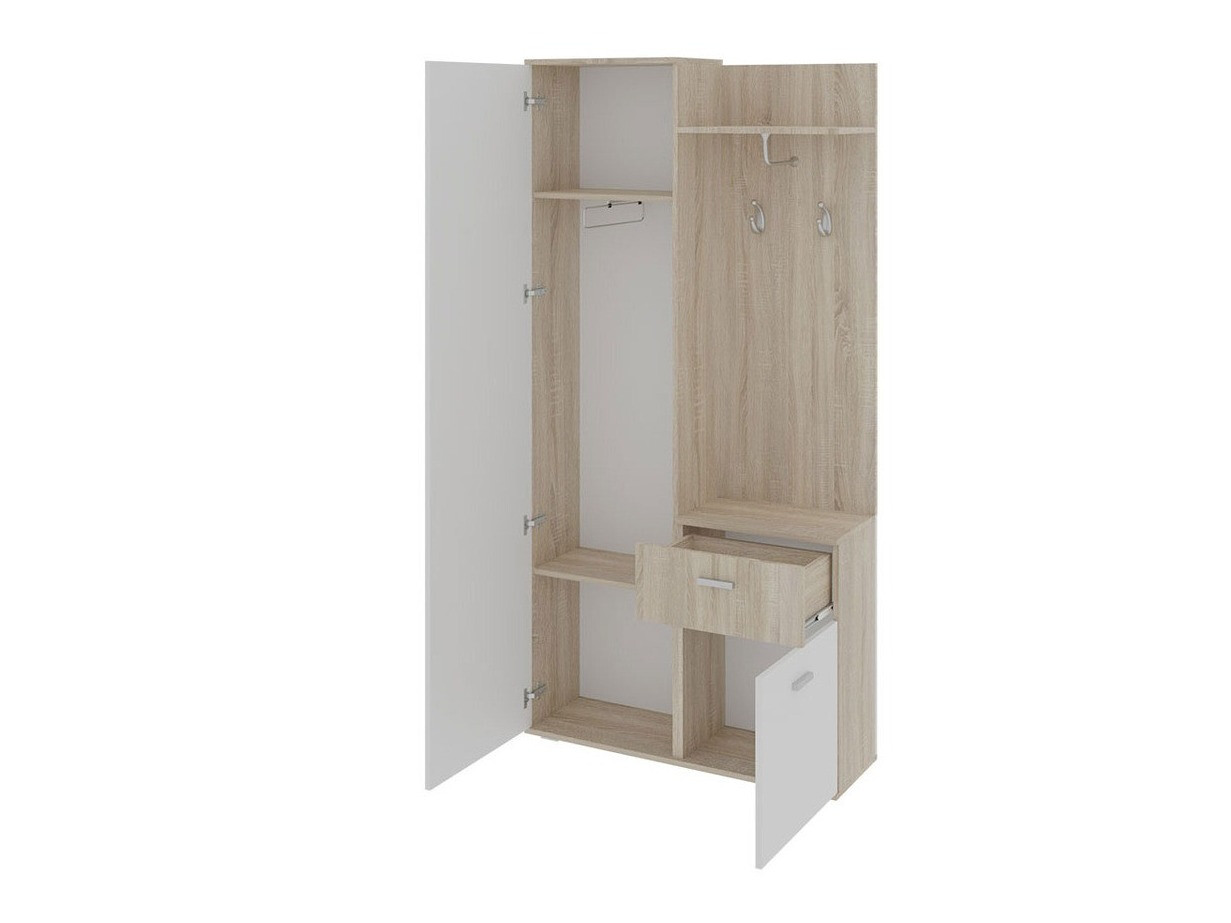 Meuble d'entrée Pavo (Sonoma chêne + Blanc)