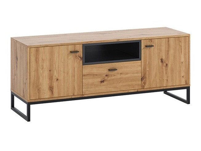 Meuble TV Baltesi 102 (Chêne Artisan + Noir)