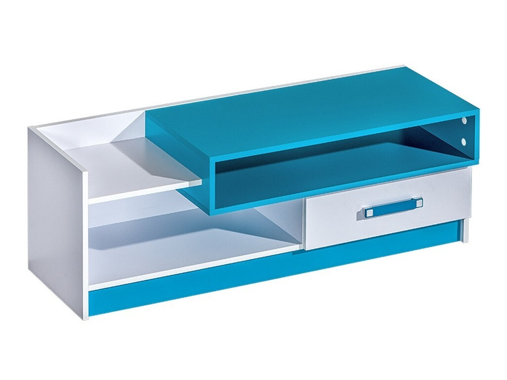 Meuble TV Lorlare 111 (Blanc + Turquoise)