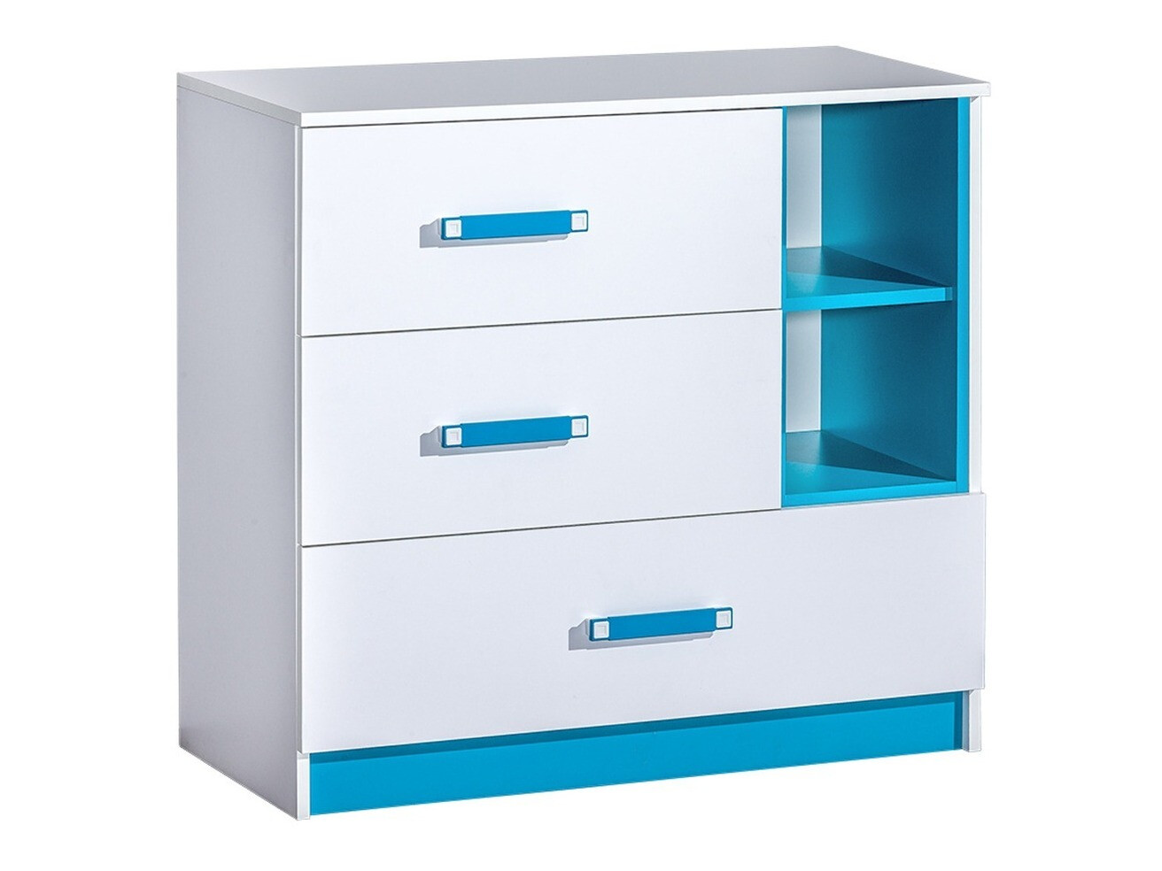 Commode Lorlare 108 (Blanc + Turquoise)