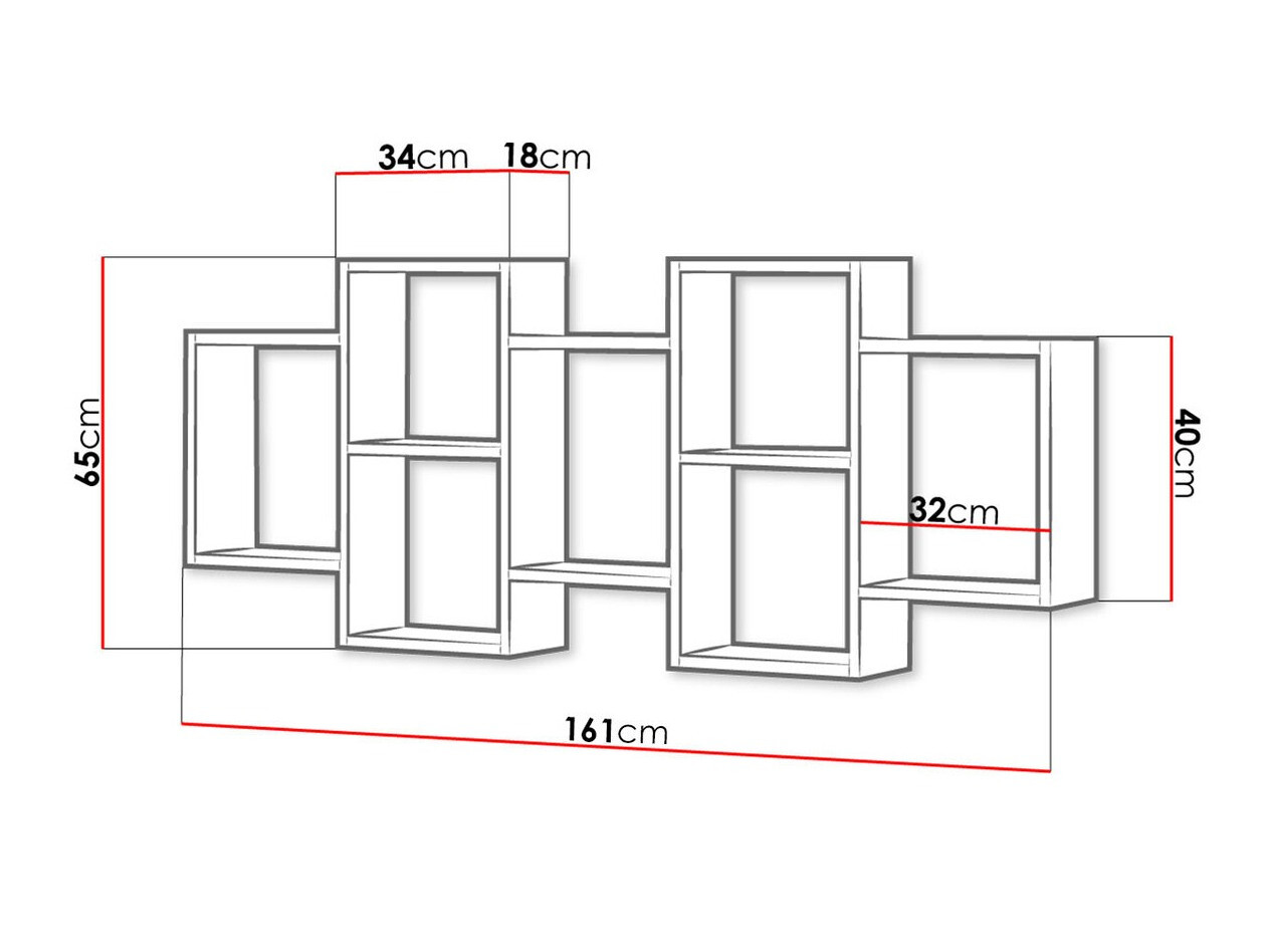 Étagère murale Sarasota 103 (Chêne wotan)