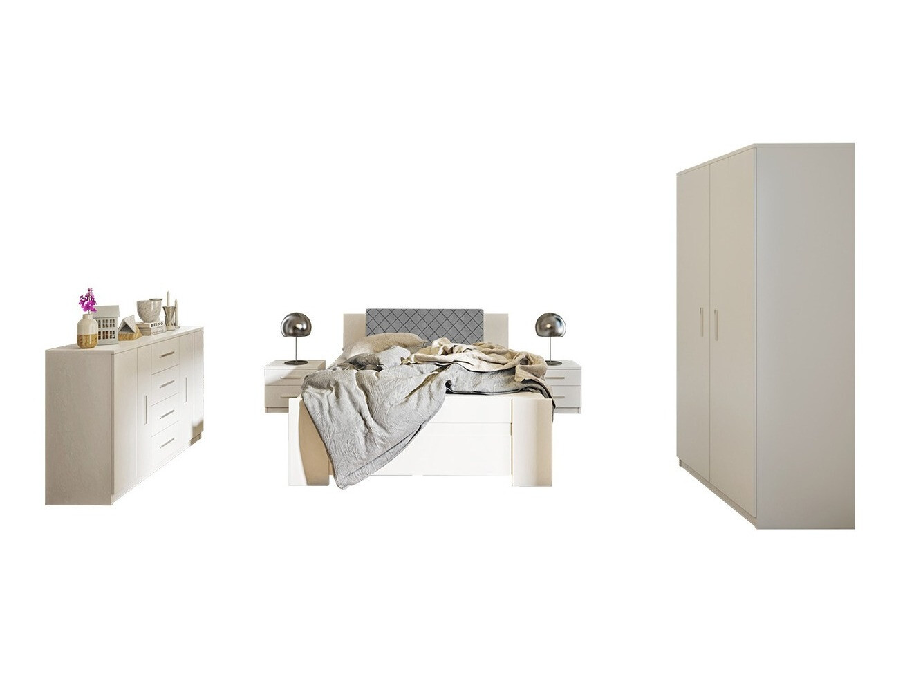 Ensemble de chambre Catromi 122 (Blanc + Soft Pik 029)