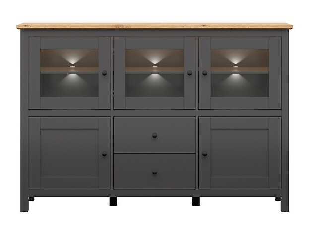 Commode Sordoro 103 (Graphite + Chêne Artisan)