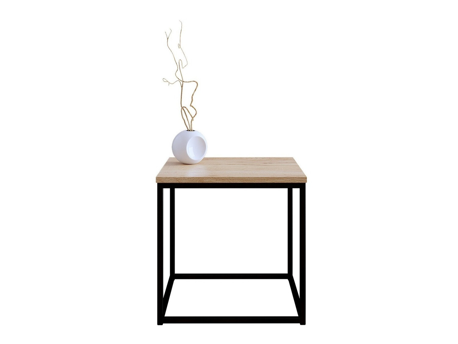 Table basse Germantown 106 (Noir mat + chêne)