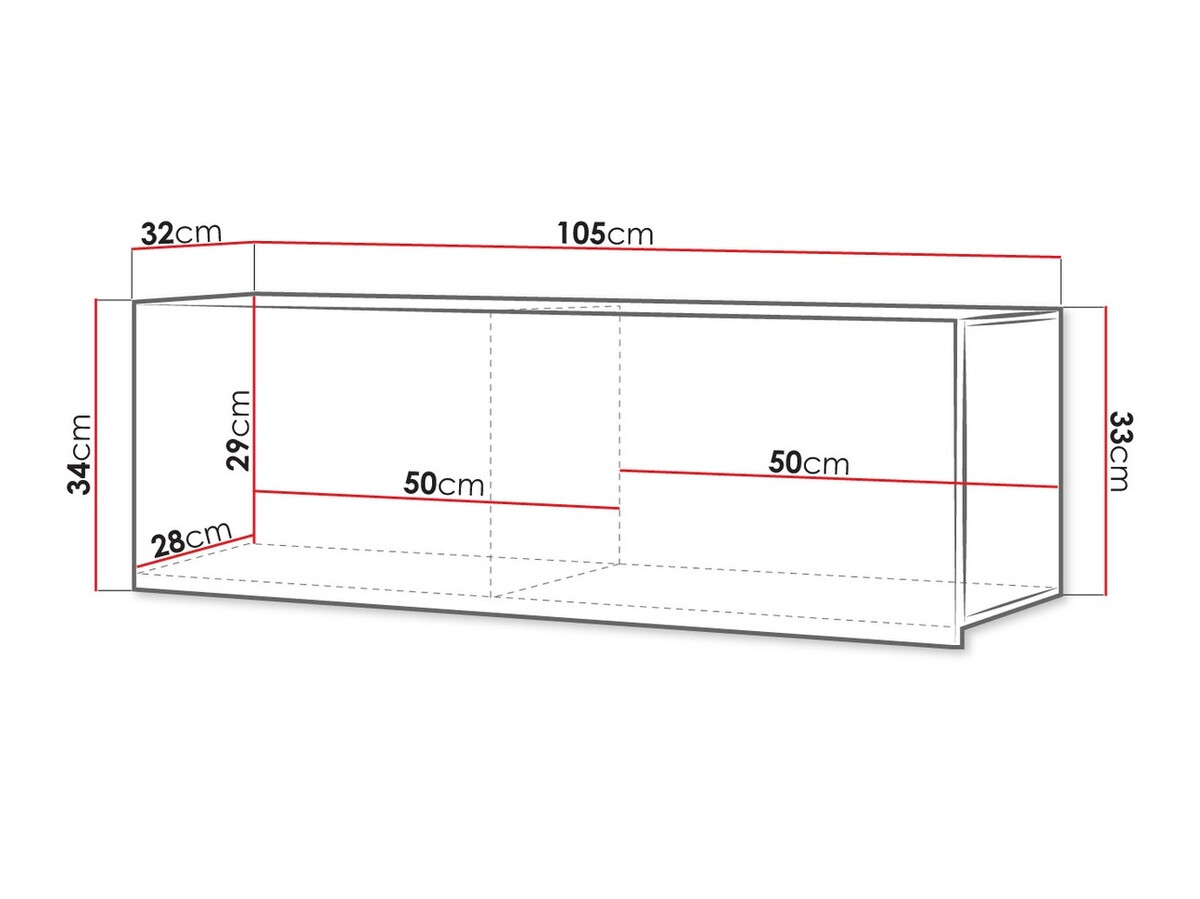 Armoire murale Remus (Noir + Noir brillant)