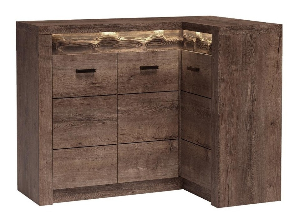 Armoire d'angle Serfeno 112 (Chêne sombre)