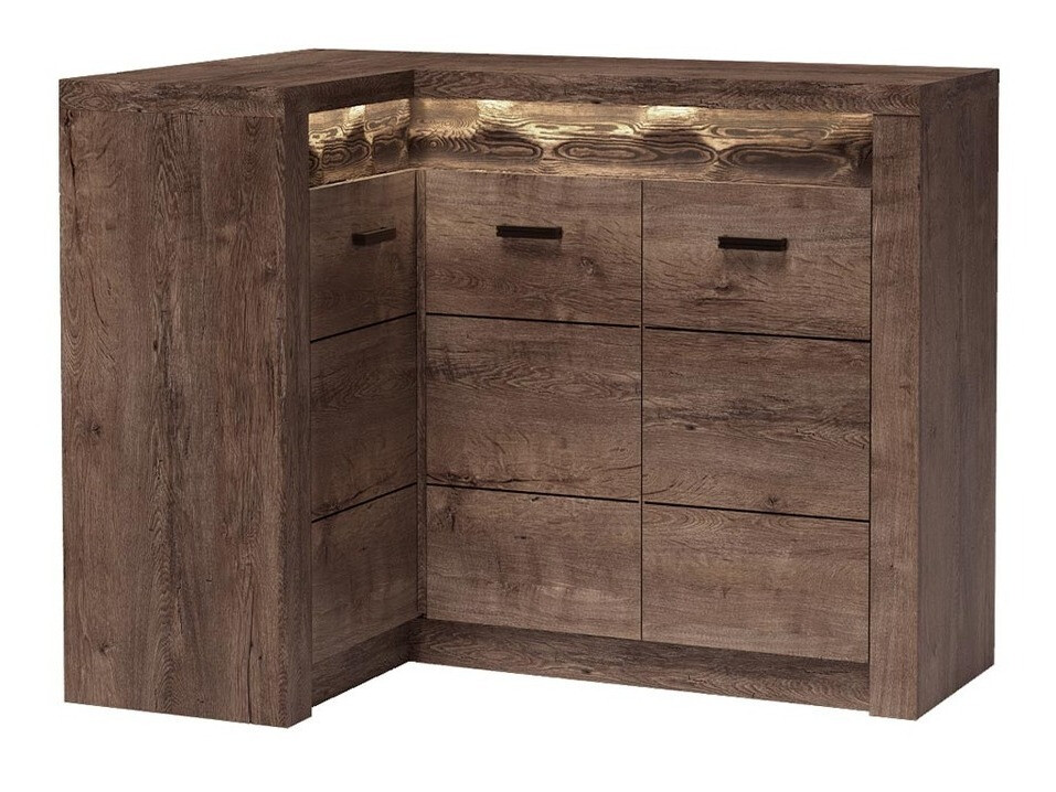 Armoire d'angle Serfeno 113 (Chêne sombre)