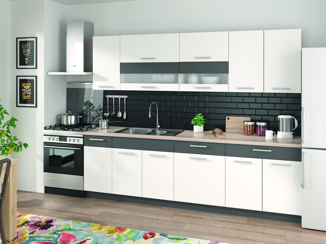 Armoire modulaire pour évier avec portes Mode White 115