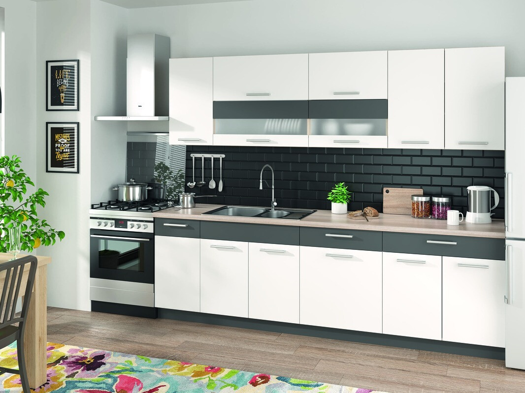 Armoire modulaire pour évier avec portes Mode White 116