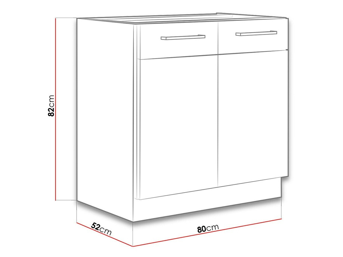 Armoire modulaire pour évier avec portes Wood White 108