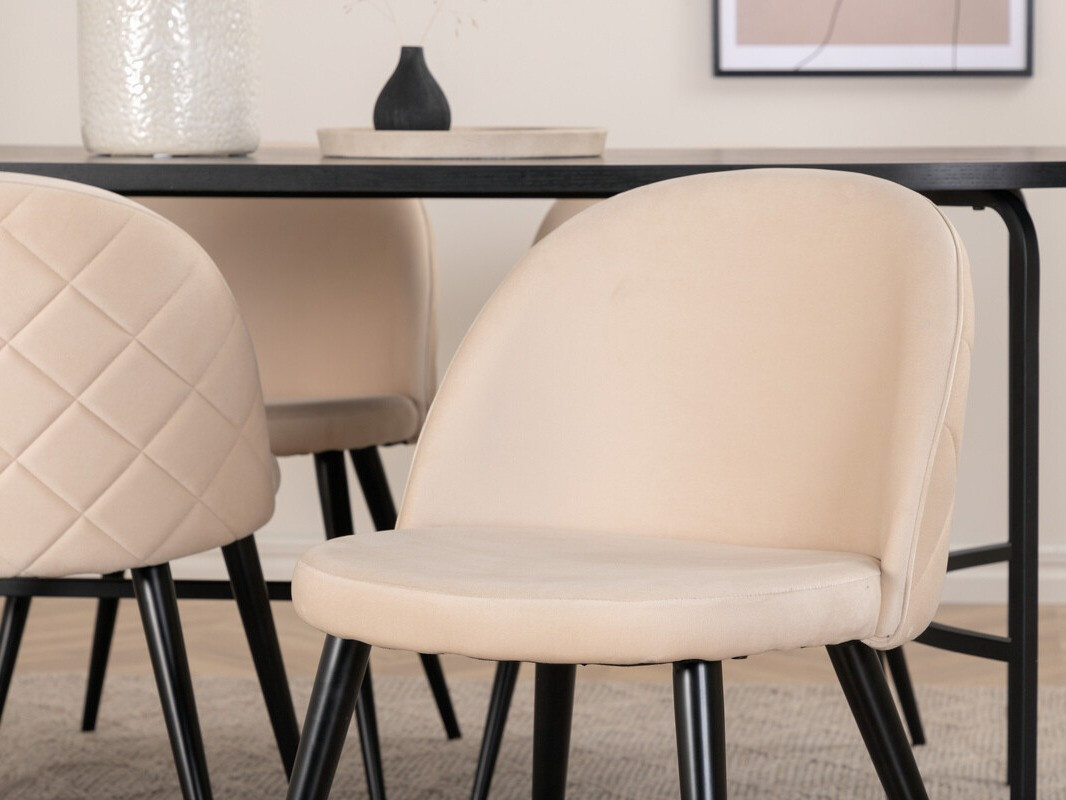 Chaise Dallas 2640 (Crème + Noir)