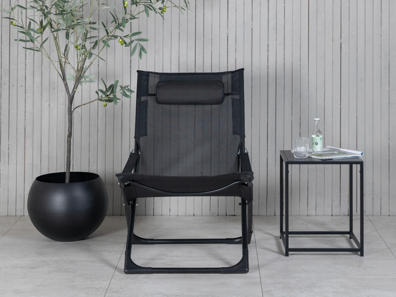 Chaise de jardin Dallas 800 (Noir)