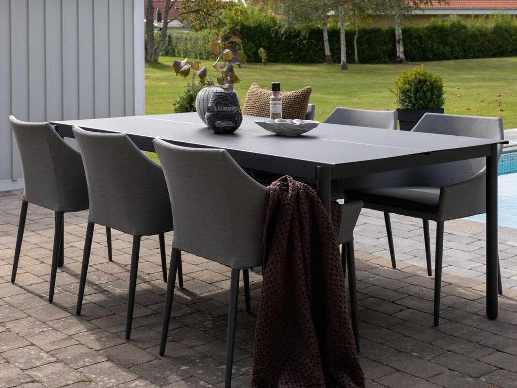 Chaise de jardin Dallas 2563 (Noir + Gris)