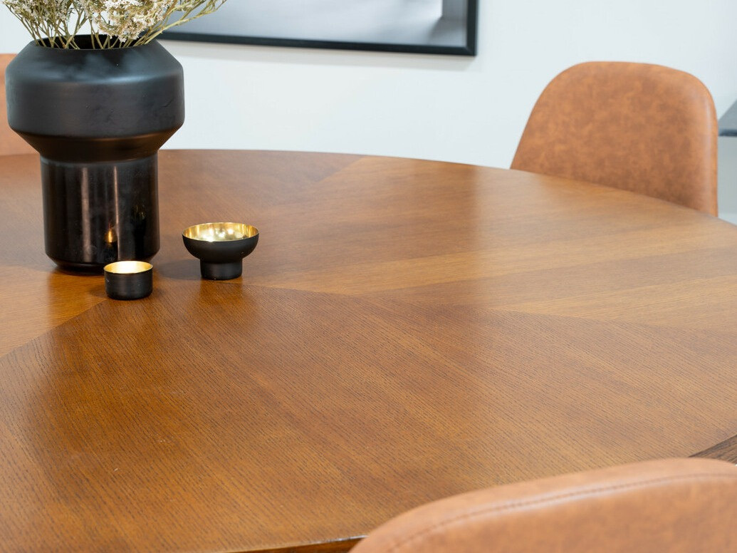 Salle à manger complète Dallas 309 (Marron + Noir)