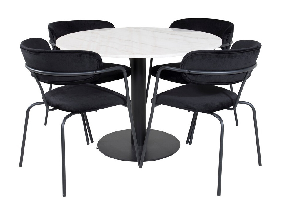 Salle à manger complète Dallas 1299 (Noir)