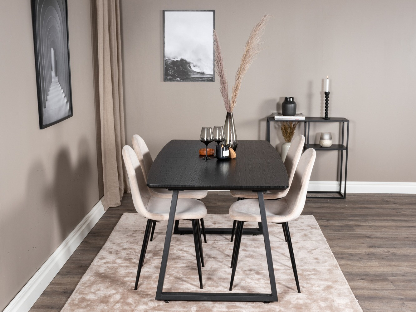 Salle à manger complète Dallas 1616 (Beige)