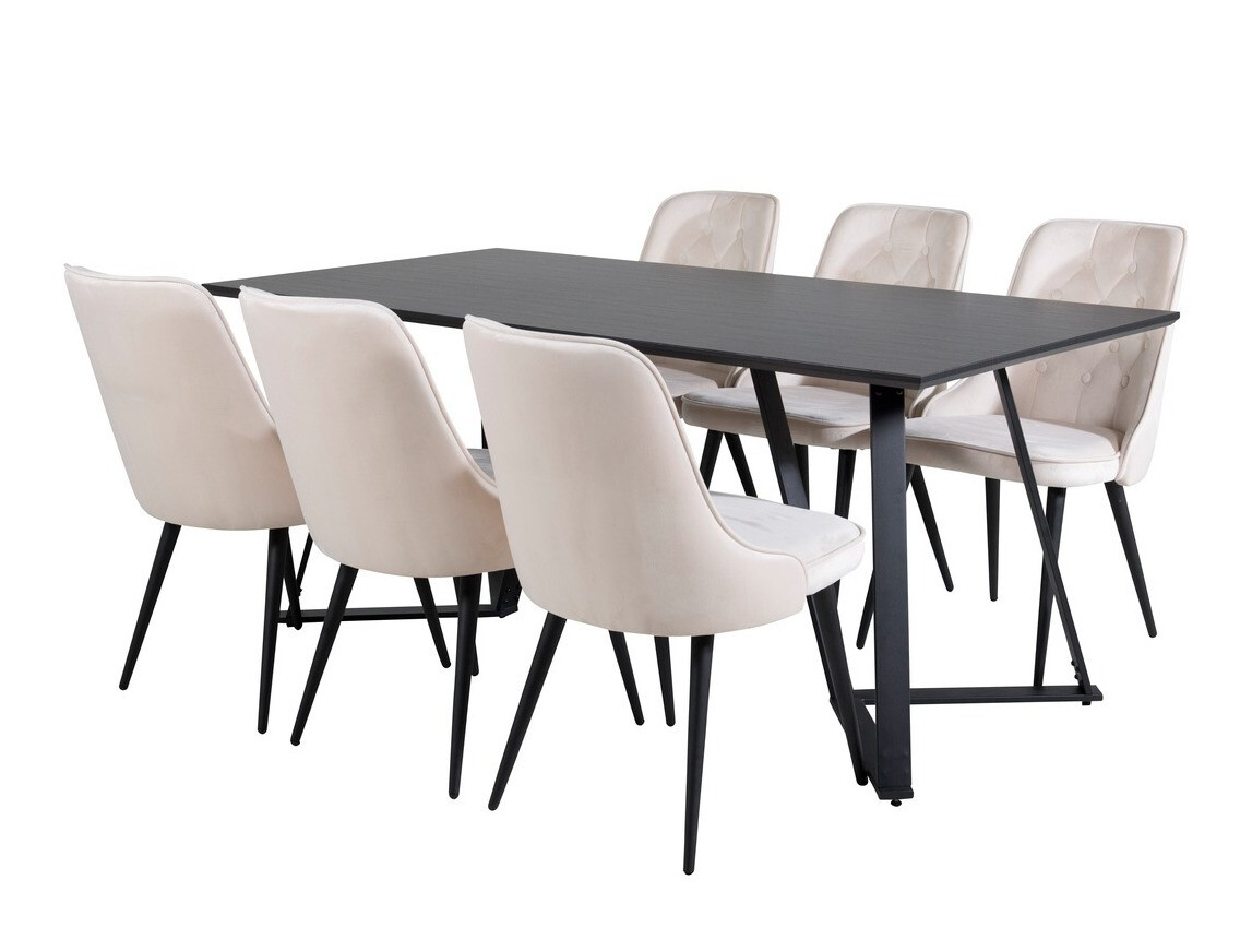 Salle à manger complète Dallas 1628 (Beige)