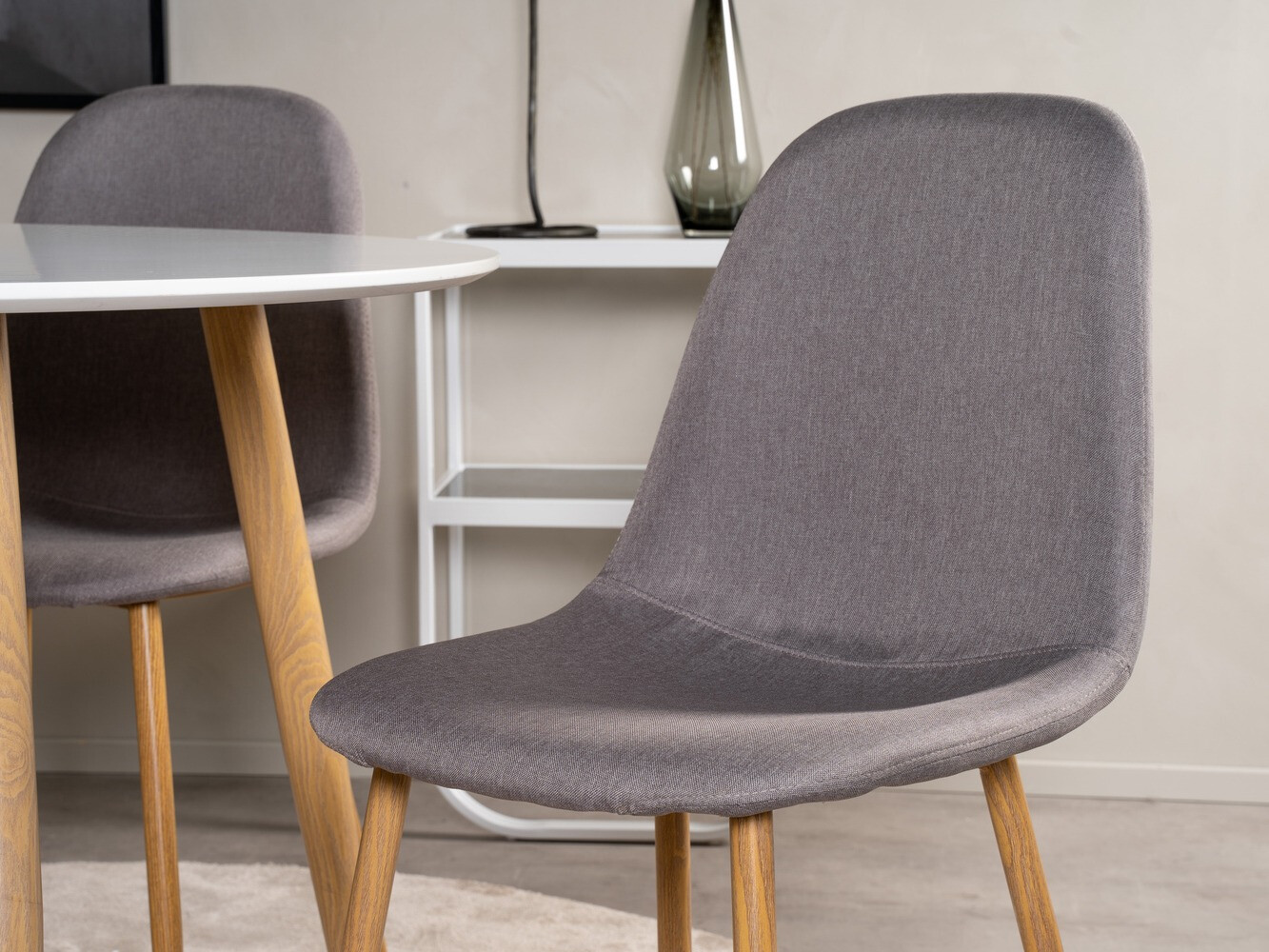 Salle à manger complète Dallas 291 (Gris + Chêne)