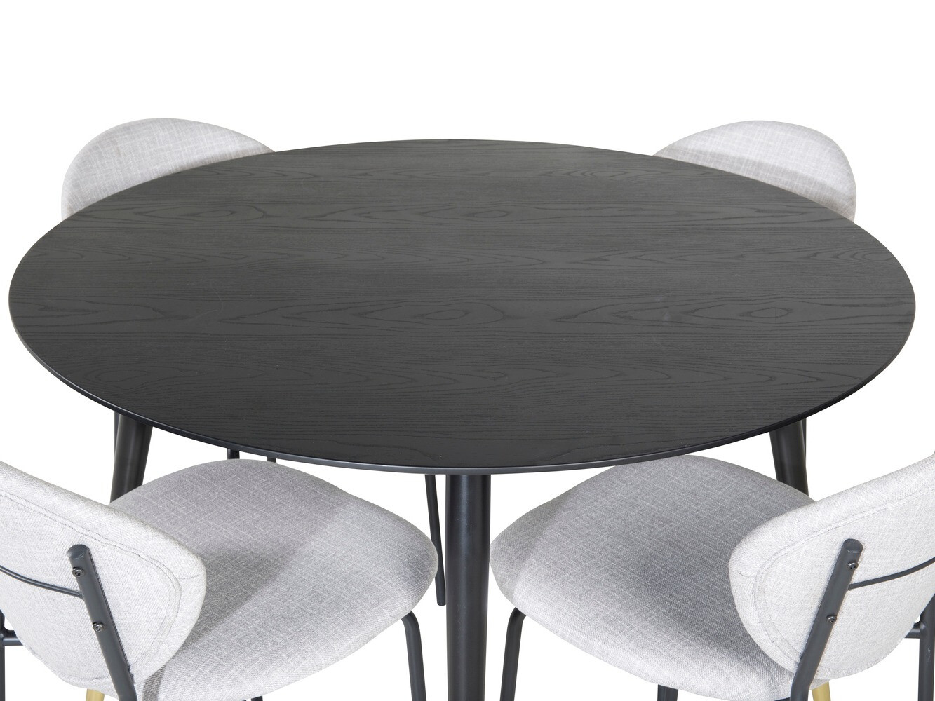 Salle à manger complète Dallas 1186 (Gris + Noir)