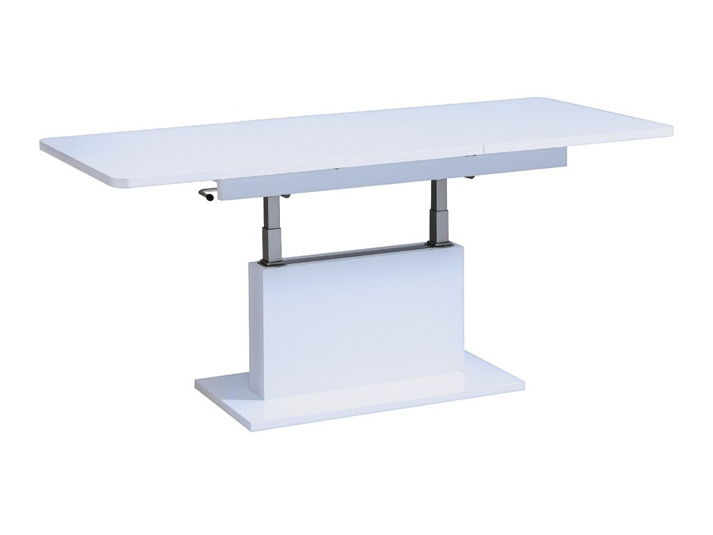 Transforming table basse Ogden 158 (Blanc brillant + Blanc)
