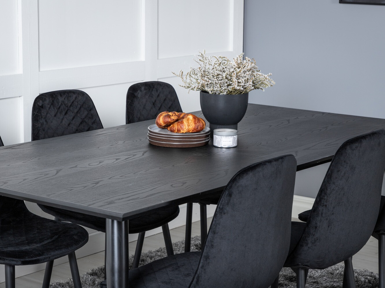 Salle à manger complète Dallas 1259 (Noir)