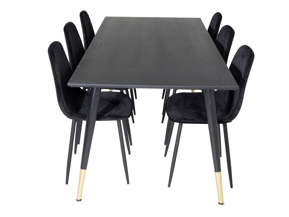 Salle à manger complète Dallas 1259 (Noir)