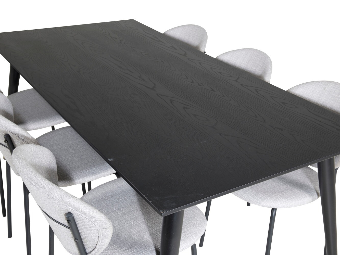 Salle à manger complète Dallas 1260 (Gris + Noir)