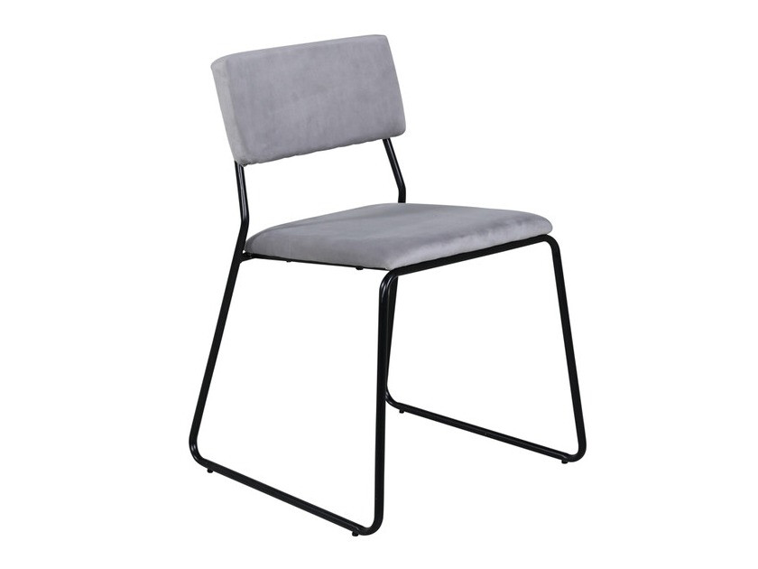 Chaise Dallas 2613 (Gris clair + Noir)