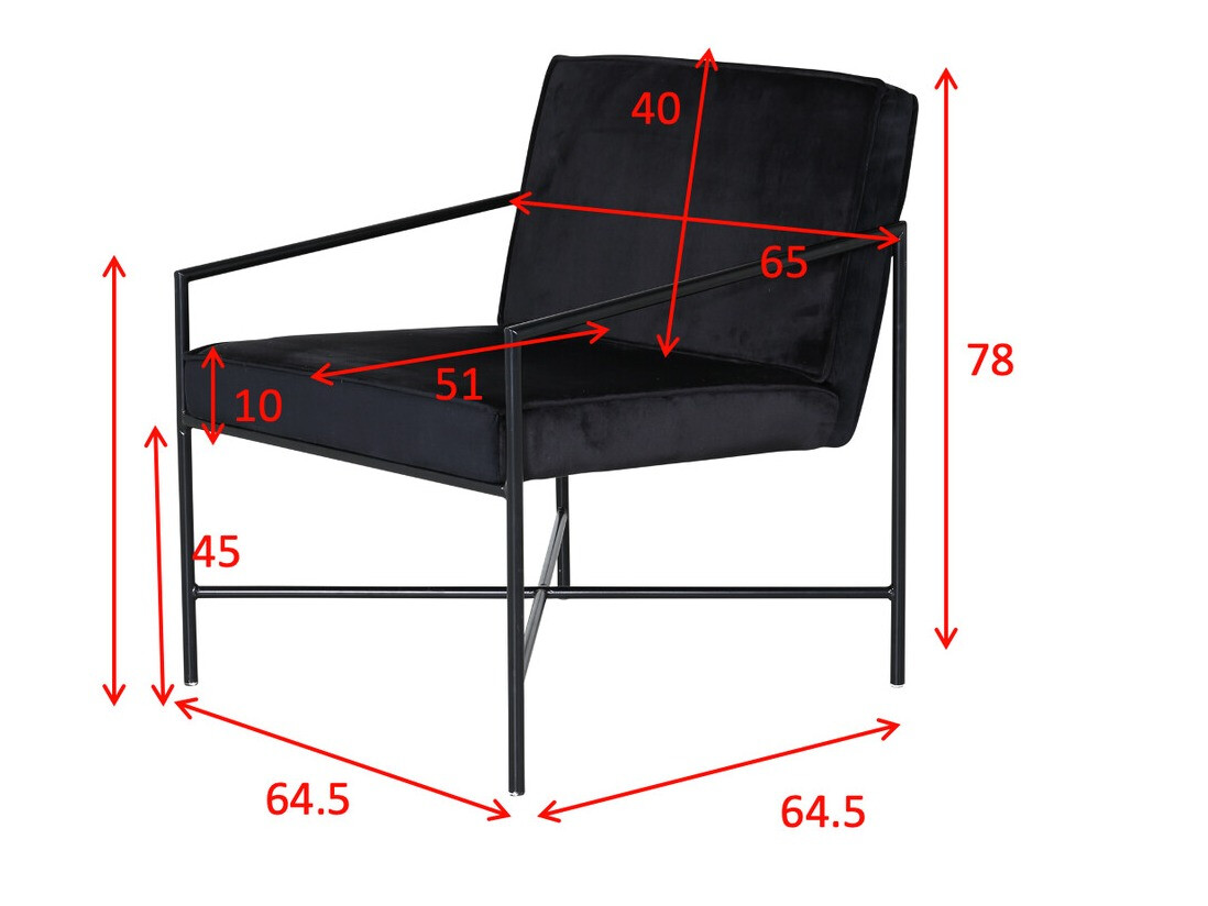 Fauteuil Dallas 1707 (Crème + Noir)