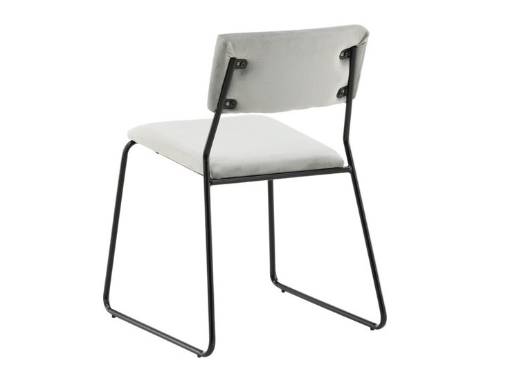Chaise Dallas 2613 (Gris clair + Noir)