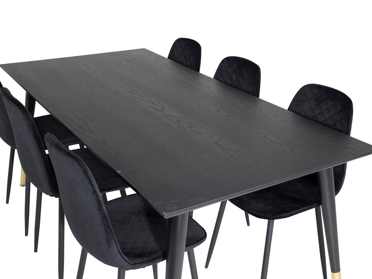 Salle à manger complète Dallas 1259 (Noir)