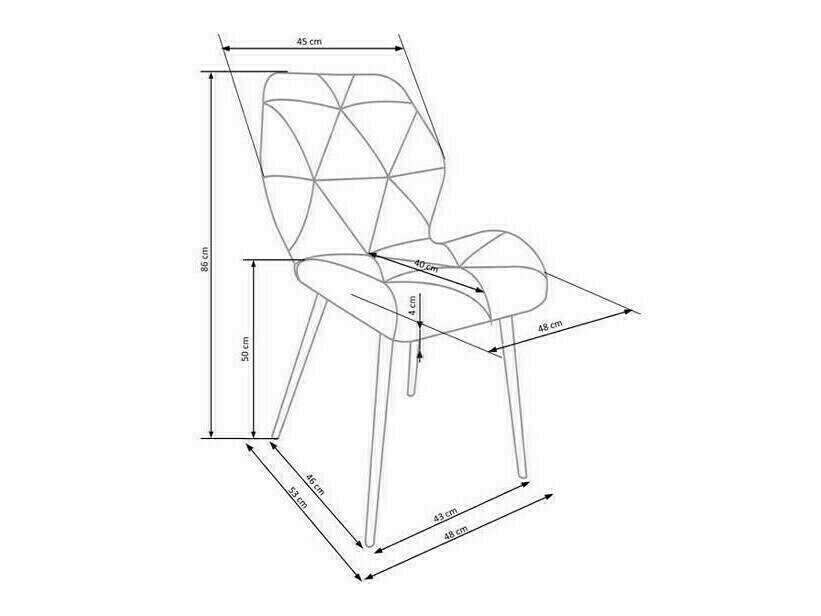 Chaise Houston 1234 (Bleu foncé)