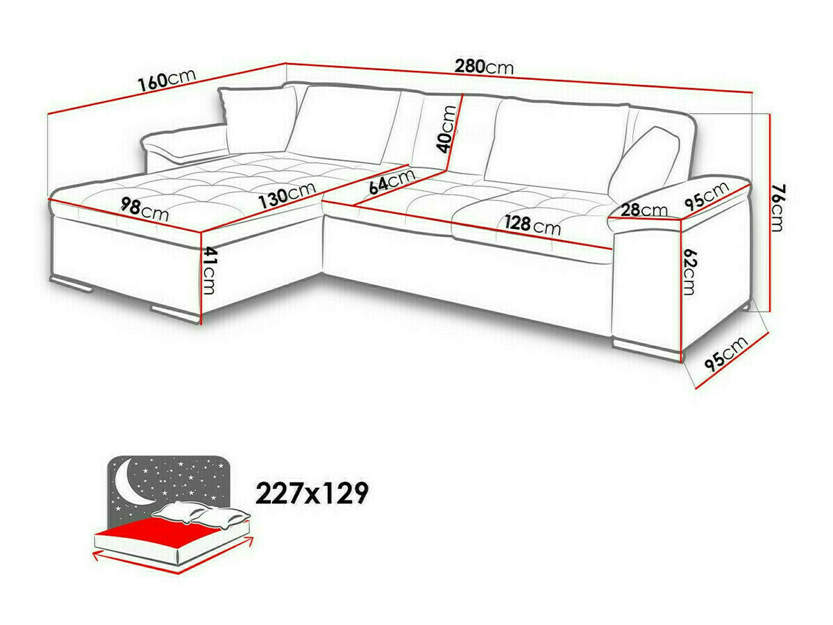 Canapé d'angle Comfivo 107 (Poso 14)
