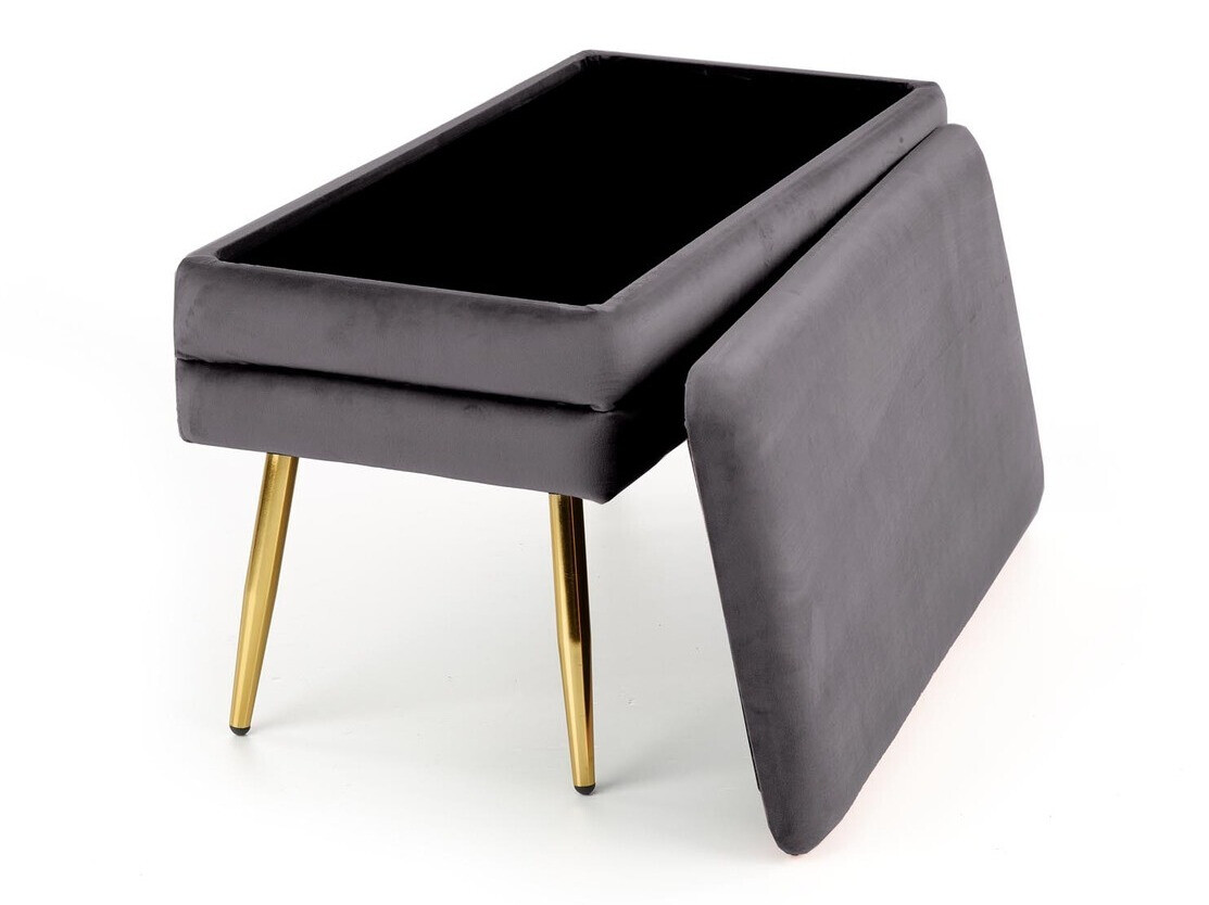 Banc rembourré Houston 1255 (Gris + Doré)