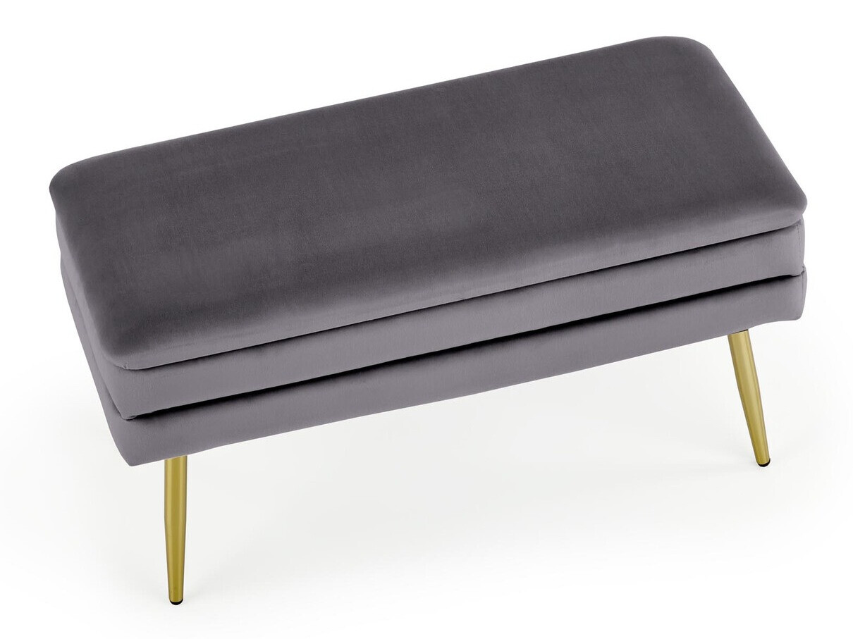 Banc rembourré Houston 1255 (Gris + Doré)