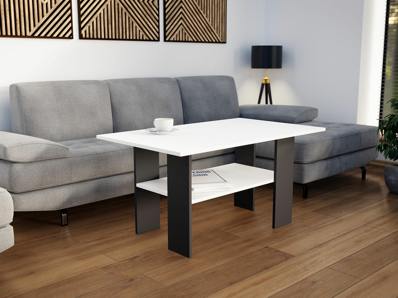 Table basse Reading 101 (Noir + Blanc)