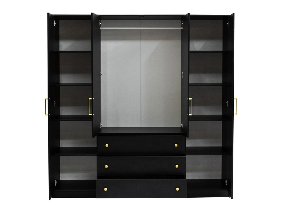 Armoire Musum I (Noir + Doré)