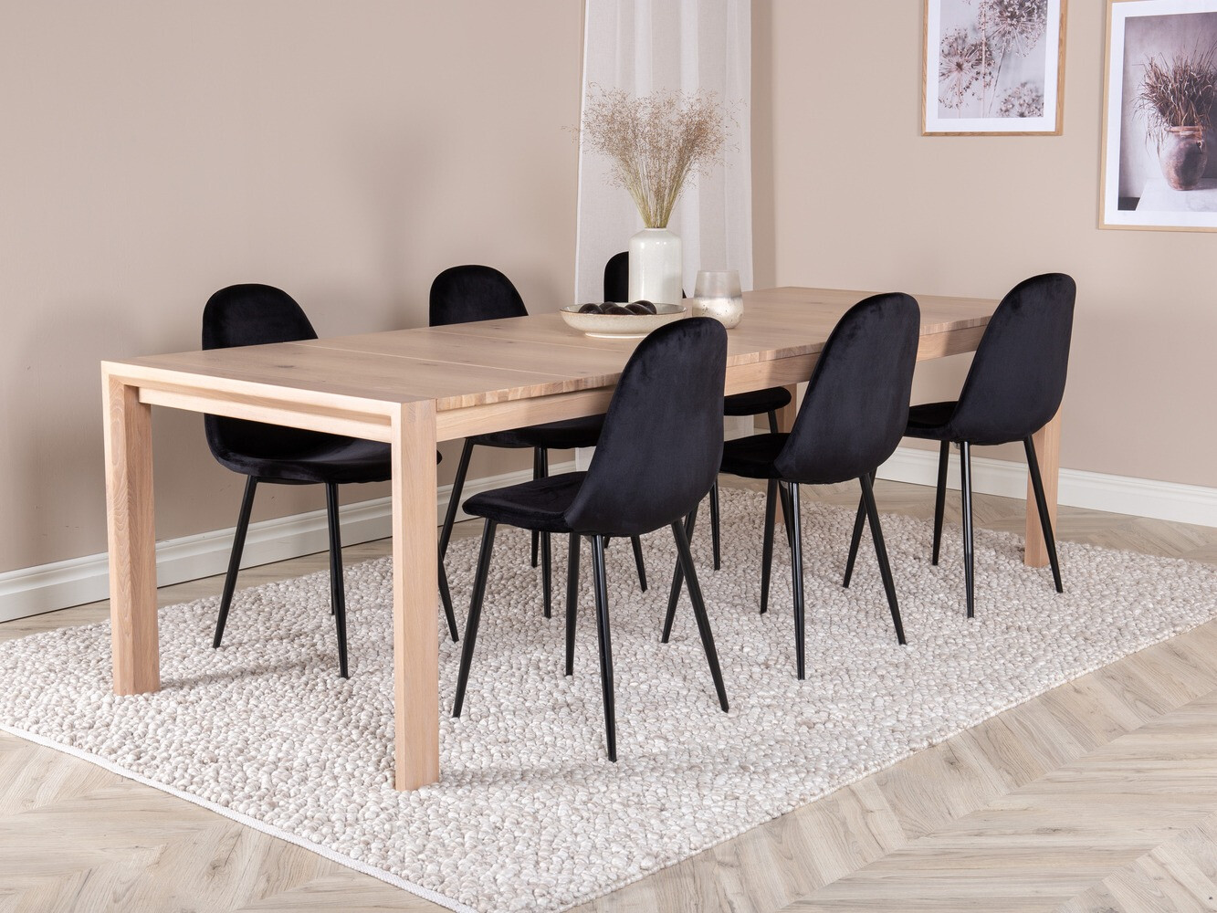 Salle à manger complète Dallas 2027 (Clair bois)