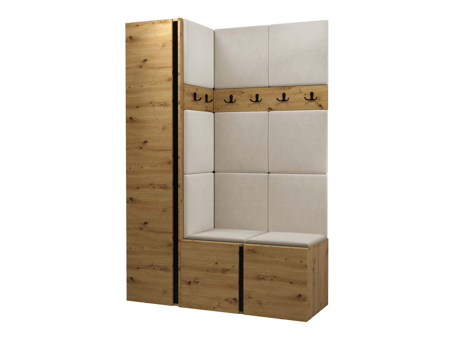 Meuble d'entrée Pinis IX (Chêne Artisan)