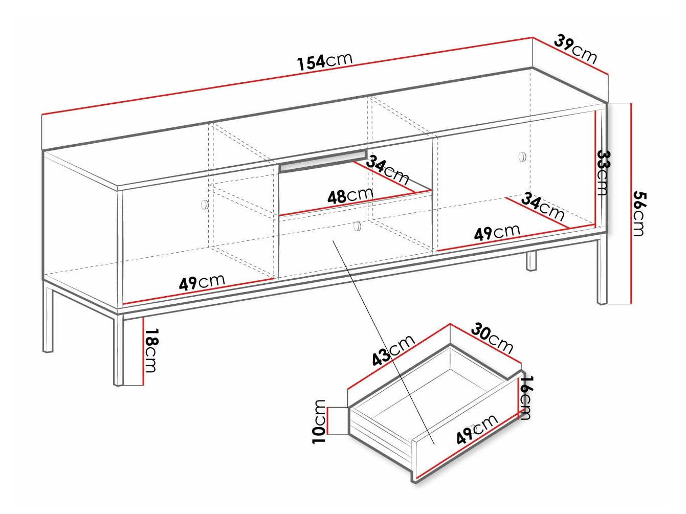 Meuble TV Formis (Beige)