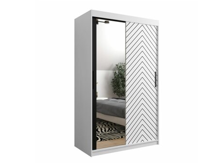 Armoire Hartford 309 (Blanc + Noir)