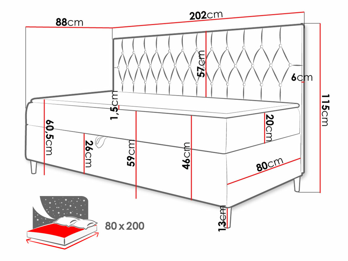 Lit boxspring Lucus II (Soft 017 + Fresh 1)