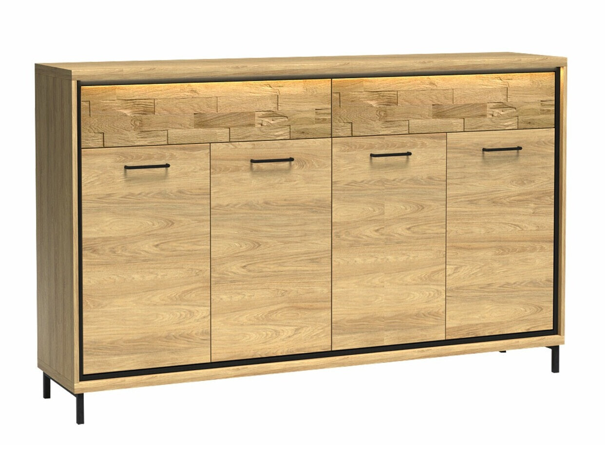 Commode Etrmoni 105 (Clair bois + Chêne)
