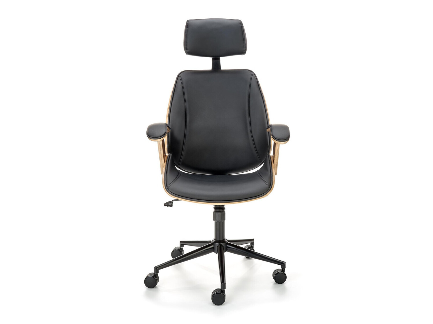 Chaise de bureau Houston 1490 (Noir + Noyer)
