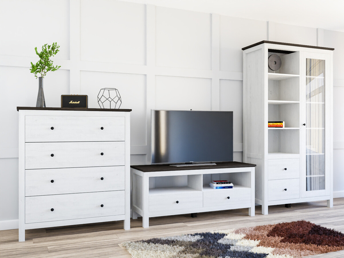 Meuble TV Sordoro 117 (Mélèze de Sibu + Pin larico)