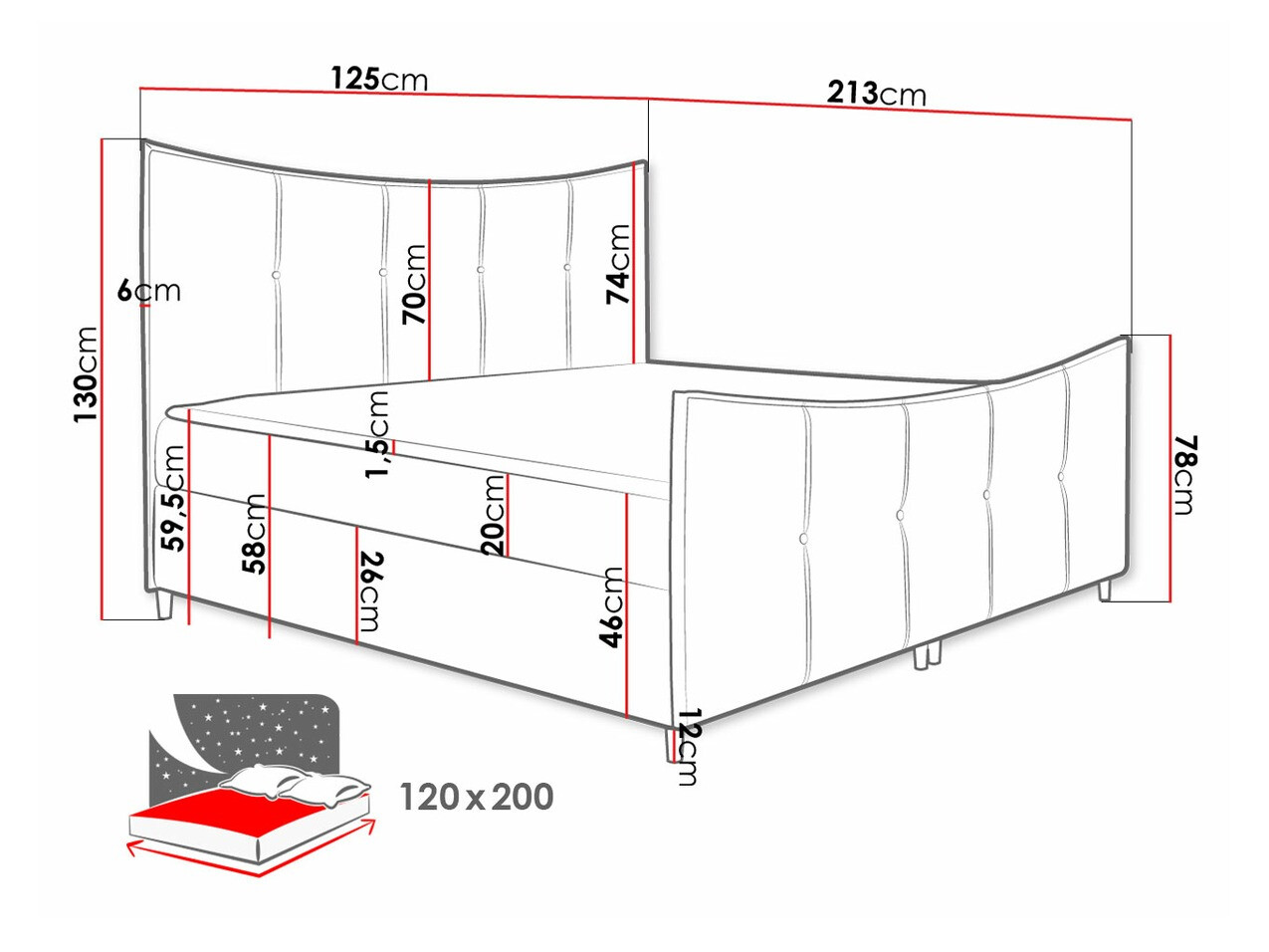 Lit boxspring Fons (Fresh 4)