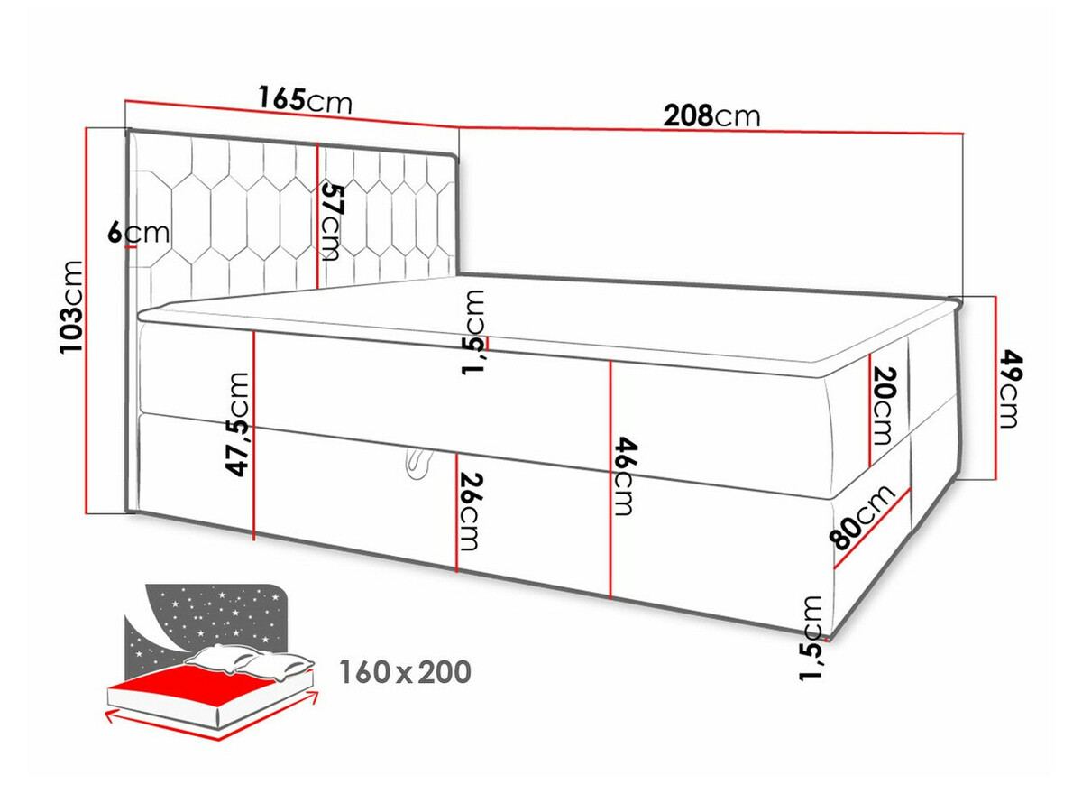 Lit continental Pons III (Fresh 4)
