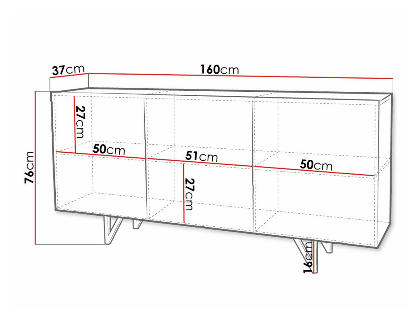 Buffet Audis (Blanc + Blanc brillant)