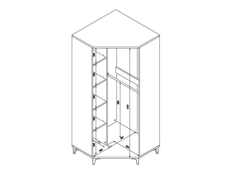 Armoire d'angle Verevai 103