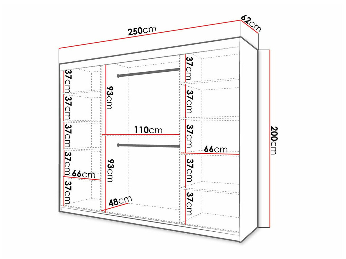Armoire Elblaru 102 (Noir)